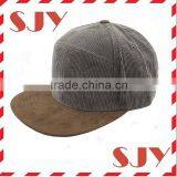 Vintage Corduroy Suede Flat Bill Brim Snapback Baseball Cap thumbnail-2
