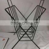 Wire Newspaper Magazine Record Rack Mid Century Modern