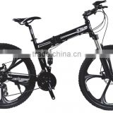 26 inch Alloy 5 spokes integrated Wheels 21 speed folding mountain bike