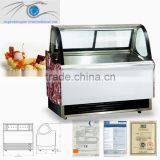 Ice Cream Showcase Freezer With EMBRACO/ASPERA Compressor