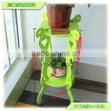 Wood Plastic Composite Carving Double Flower Shelf