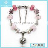 Famous New Design 925 Silver Ceramics Bead and Brass Chain Cat Alloy Bracelet thumbnail-2
