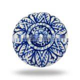 Ceramic Alaskan Black Flower White Knob thumbnail-4