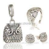 Vintage Owl Set Jewelry Value 925 Silver Ring Silver Stud Earrings Silver Jewelry Rhodium Sets S265 thumbnail-1