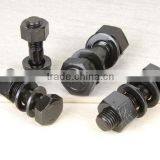 Black Double Threaded Stud Bolt And Nut Made in China thumbnail-4