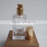 1oz 30ml square sprayer glass perfume bottle with gold cap