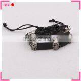 Braided Leather Bracelet With Eagle Decoration, Cheap Leather Bracelets thumbnail-1