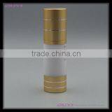 Gold Color Airless Pump Bottle Plastic Cosmetic 120ml Bottle Aluminum Cosmetic Packaging thumbnail-3