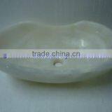 GOOD SALE PURE WHITE ONYX BOAT SHAPED SINKS AND BASINS thumbnail-3