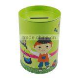 Round Money Coin Saving Tin Piggy Bank