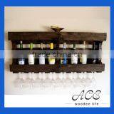 Vintage Look Wooden Wine Shelf for Home Decoration Wine Holder thumbnail-1