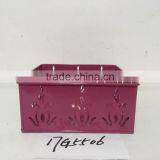 Wholesale Chinese Star Pattern Hollow Out Galvanized Indoor Rectangular Flowerpot Planter Box thumbnail-6