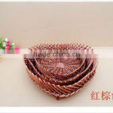 Natural Heart Shape Wickr Basket Heart Shape Wicker Gift Basket Heart Shape Wicker Chrismas Candy Basket thumbnail-3