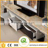 E377 Living Room Furniture Modern Corner White Lcd TV Floor Stand thumbnail-3