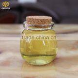 Food Grade Empty 100ml Wide Mouth Glass Pudding Bottle With Cork Lid thumbnail-1