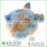 Cheap Coin Box Lovely Design Money Patterns Pig Shaped Ceramic Animal Piggy Bank thumbnail-2