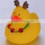 PVC Christmas Bath Duck Deer Design Babies PVC Tub Floating Duck Toy