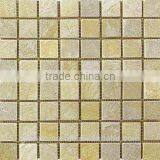 High Quality Yellow Mosaic Stone Tile For Bathroom/Flooring/Wall Etc & Mosaic Tiles On Sale With Low Price thumbnail-1