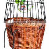 Half-round Willow Wicker Pet Bicycle Basket thumbnail-1