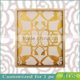 Framed Handmade Carve Pattens With Gold Leaf MDF Wall Art thumbnail-1