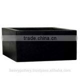 Polystone Low Cubic Planter, Set of 4. thumbnail-1