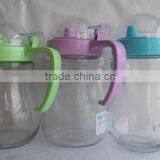 550ml 18oz Kitchen Use Glass Oil Bottle Vinegar Jar With Plastic Lid thumbnail-3