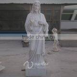 Famous Christian Sculpture White Marble Meditating Jesus Statue thumbnail-5