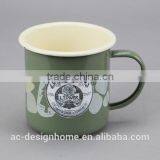 ENAMEL IRON STORAGE CUP W/HANDLE thumbnail-1