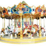 Fairground Games Outdoor Amusement Ride Equipment 16 Seats Small Carousel