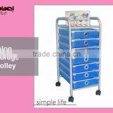 15 Drawers Storage Cabinet Organizer Rolling Storage Plastic Drawer Shoe Rack Trolley thumbnail-4