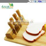 Manufacturer for Bamboo & Wooden Products Rubber Wood Cheese Board With 4knives Set Cheese Knife Set Cheese Board Set thumbnail-3