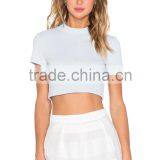 2016 Fashion Powder Blue Daylight Crop Top HST8007 thumbnail-2