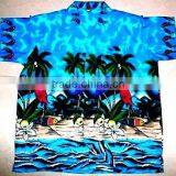 Macau Parrot Palm Tree Print Hawaiian Shirts thumbnail-2
