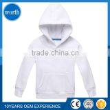 OEM Service Cheap 100% Cotton Plain White Sweatshirt, Children Plain Hoodies for Kids thumbnail-1