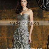 Silver Sleeveless Knee Length Mother of the Bride Dresses thumbnail-2