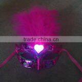 2014 Wholesale Feather Led Flashing Light Party Masks thumbnail-1