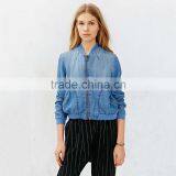 Woemen Baseball Bomber Jacket With Zip and Pocket Custom Design thumbnail-1