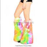 Solid Pastel Rainbow Fluffies Fluffy boots leg warmers