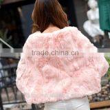 Natural Real Rex Rabbit Fur Pure Color Coat Pullover Women Winter Natural Fur Coats Outerwear thumbnail-6