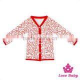 2017 Valentine's Day Set Baby Girl Clothing Set Letter Printed Long Sleeve Ruffle Bottom Children Top + Pant Matching Sets thumbnail-2