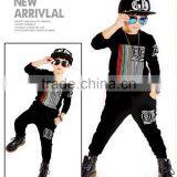 Custom Wholesale Handsome 95% Cotton 5% Polyester Kids Winter and Printing Boys Dance Costume Hoodies and Harem Pants Sets thumbnail-2