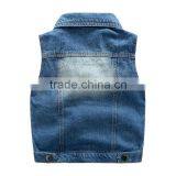 S33416W Boys Vest Denim Kids Cowboy Vest Waistcoat Sleeveless Jean Jackets thumbnail-2