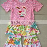 2016 Top Sale Easter Outfits Girls Boutique Clothing Spring Persnickety Remake Pink Rabbit Baby Clothes Girls Clothes thumbnail-1