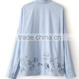 Runwaylover EY2387B Ladies 2017 Long Sleeve Label Printed Blouse thumbnail-4