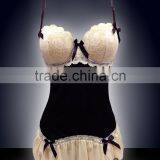 Shantou Little Lace on Top Night Wear Baby Doll Sexy Lingerie Rose Team Www.xxx.photo.com thumbnail-1