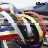 Premium Flat Genuine Royal Blue Goatskin Sheepskin Leather Shoelaces W/Gold Tips for Air Shoes - Provide Amazon Label Service thumbnail-4