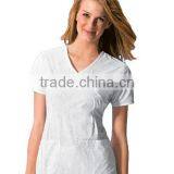 Girl White Cotton Medical Scrubs thumbnail-1