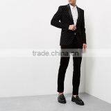 Men's Black Smart Velvet Skinny Fit Pants thumbnail-1