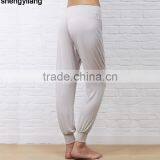 2016 High Quality OEM/ODM Bamboo Product Custom Sports Pants Loose Yoga Pants in Guangzhou thumbnail-5