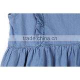 New Design Children's Skirt , Classic Round Neck Pure Light Blue Child Dress thumbnail-3